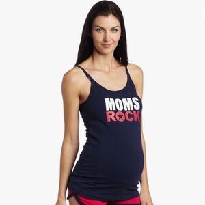 NWT Lamaze Maternity Blue Moms Rock Tank Top